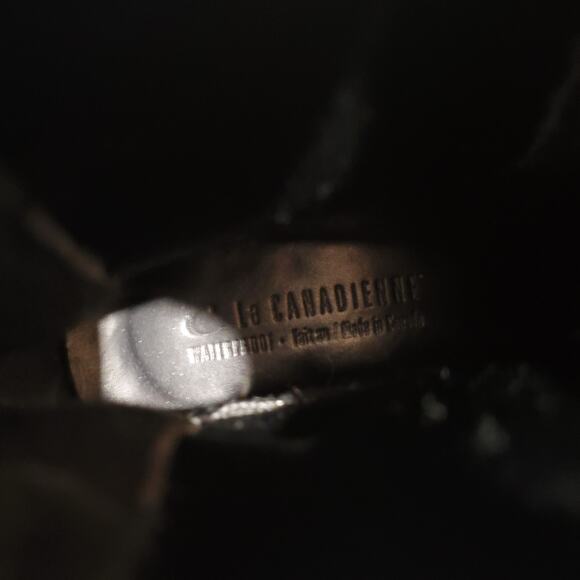 La Canadienne Sara Waterproof Suede Leather Chelsea Ankle Boots Womens 9 Black - Picture 10 of 12